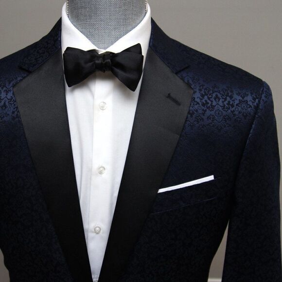 NWT Men's bow tie 100%Silk Charmeuse Black Self tied‎ Bow tie Straight - Picture 1 of 16